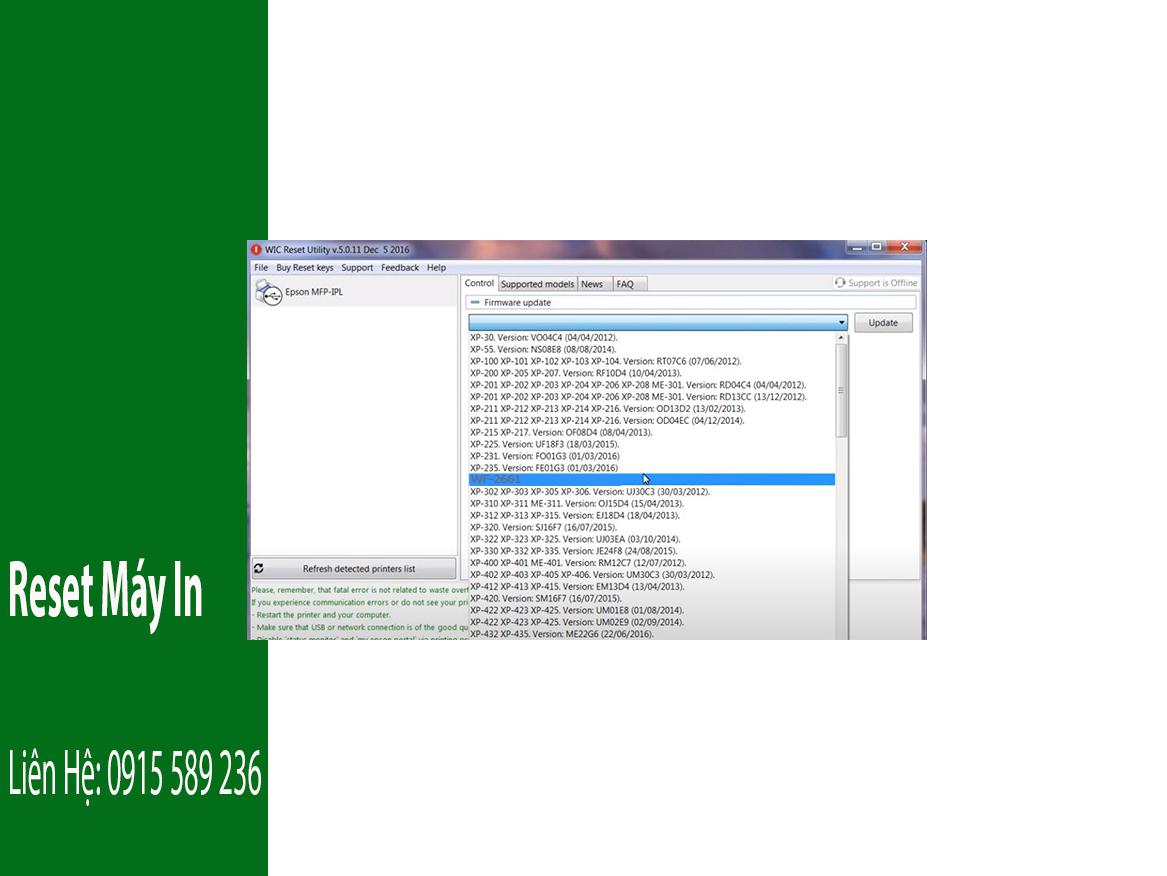 Key Firmware May In Epson WF-2661 Step 5